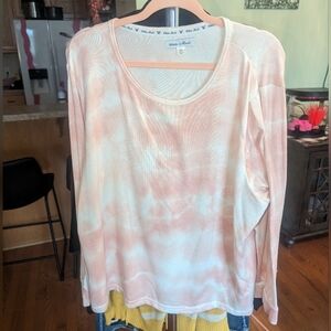 🤎White mark 2x tie dye long sleeve top